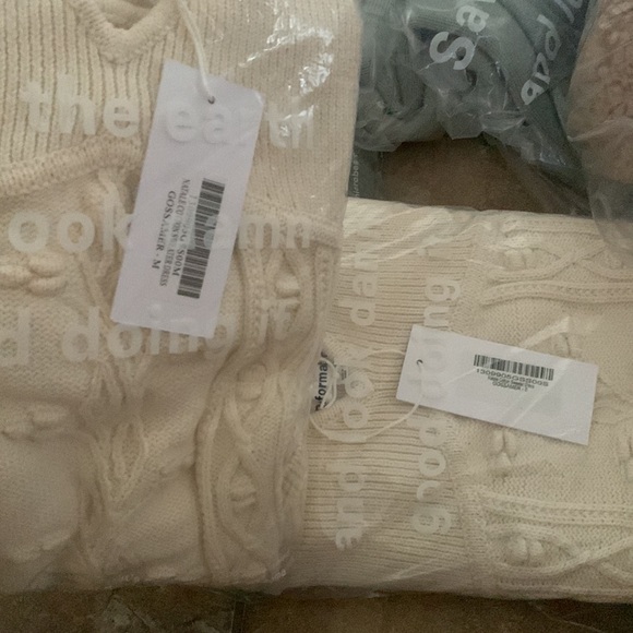 NWT Reformation Natalie Sweater Dress Cream Ivory - Picture 8 of 8